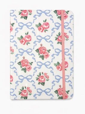 Francesca's Collections Floral and Bow Notebook Pink, Blue, White
